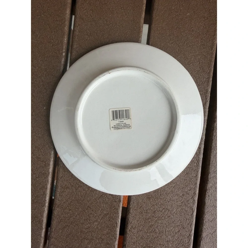 Yankee Candle Botanical Floral & Herb Shade & Plate - EUC